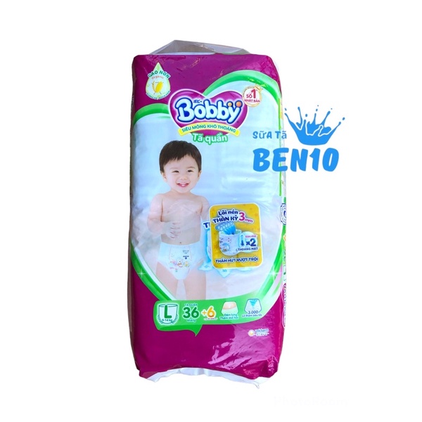 Tã Quần Bobby Gói Lớn L36 (36 Miếng)