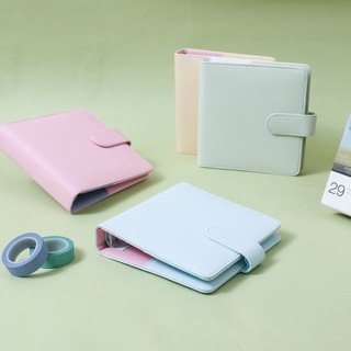 Sổ planner da pu b6/b5 vuông màu pastel