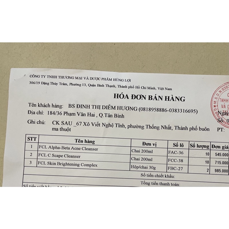 Sữa rửa mặt Fixderma acne cleanser và C scape