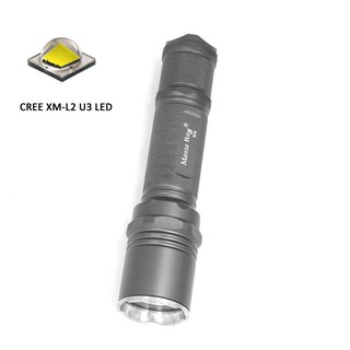 Đèn pin manta ray m6 cree xm-l2 led 1200 lumens bằng thép không gỉ