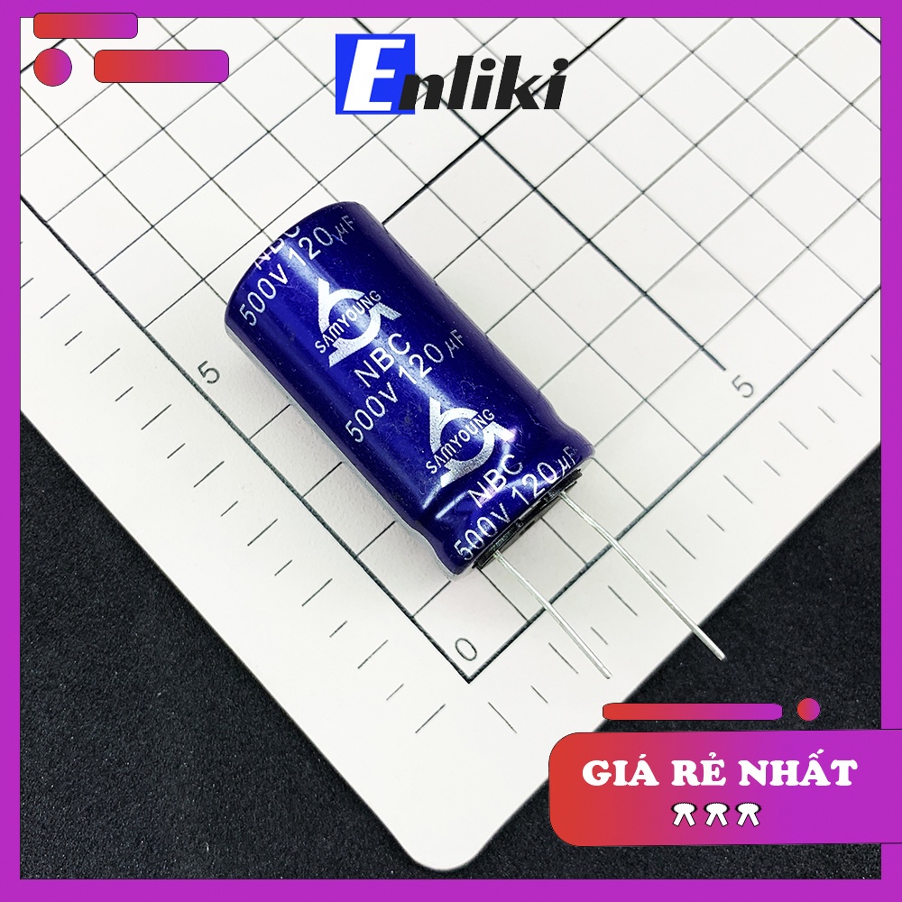 Tụ Hóa 120uF 500V SAMYOUNG (22x40mm)