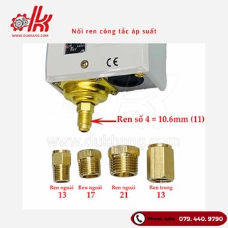 Nối ren đồng rơ le áp suất - số 4 =11mm