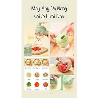 Máy xay tỏi ớt , rau củ quả , thịt tươi máy có 3 lưỡi dao.