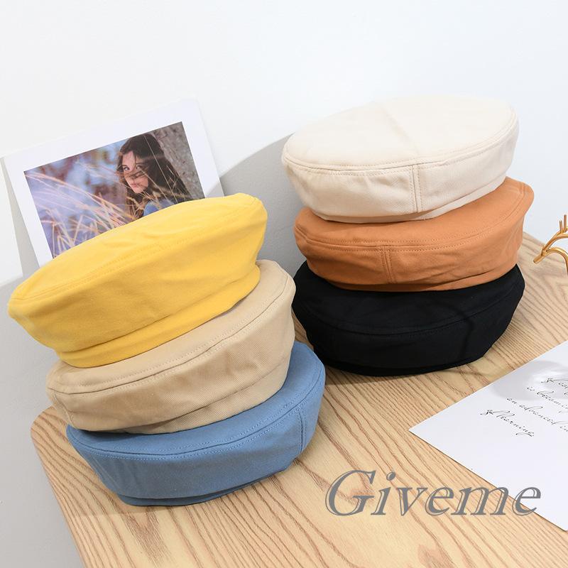 Mũ Beret Nữ Màu Trơn Phong Cách Vintage Đơn Giản Hiệu Givenme