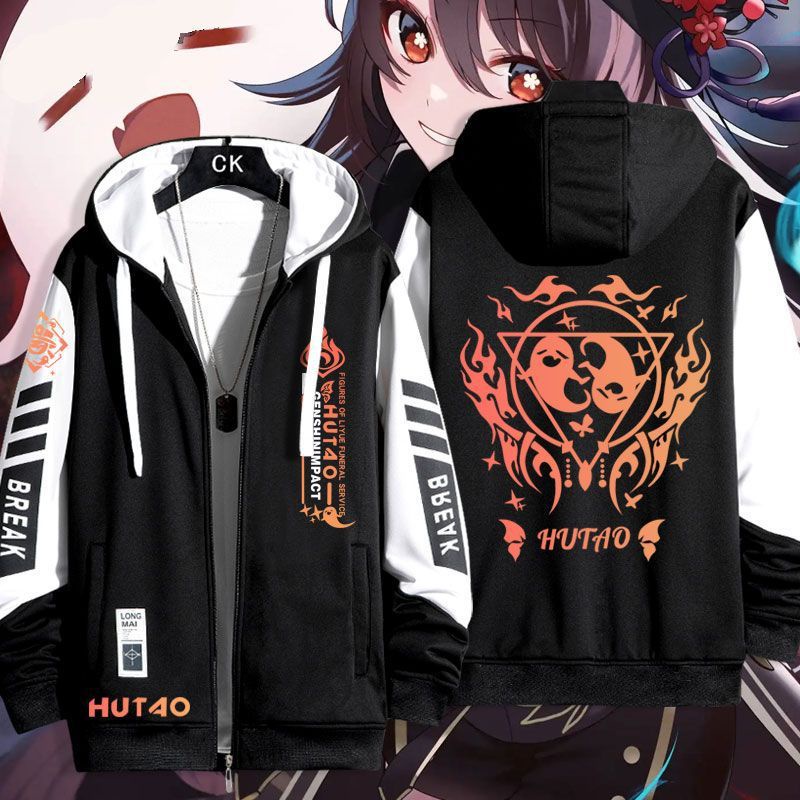 【Hutao】Genshin Impact áo khoác hoodie quần áo nam và nữ PX53
