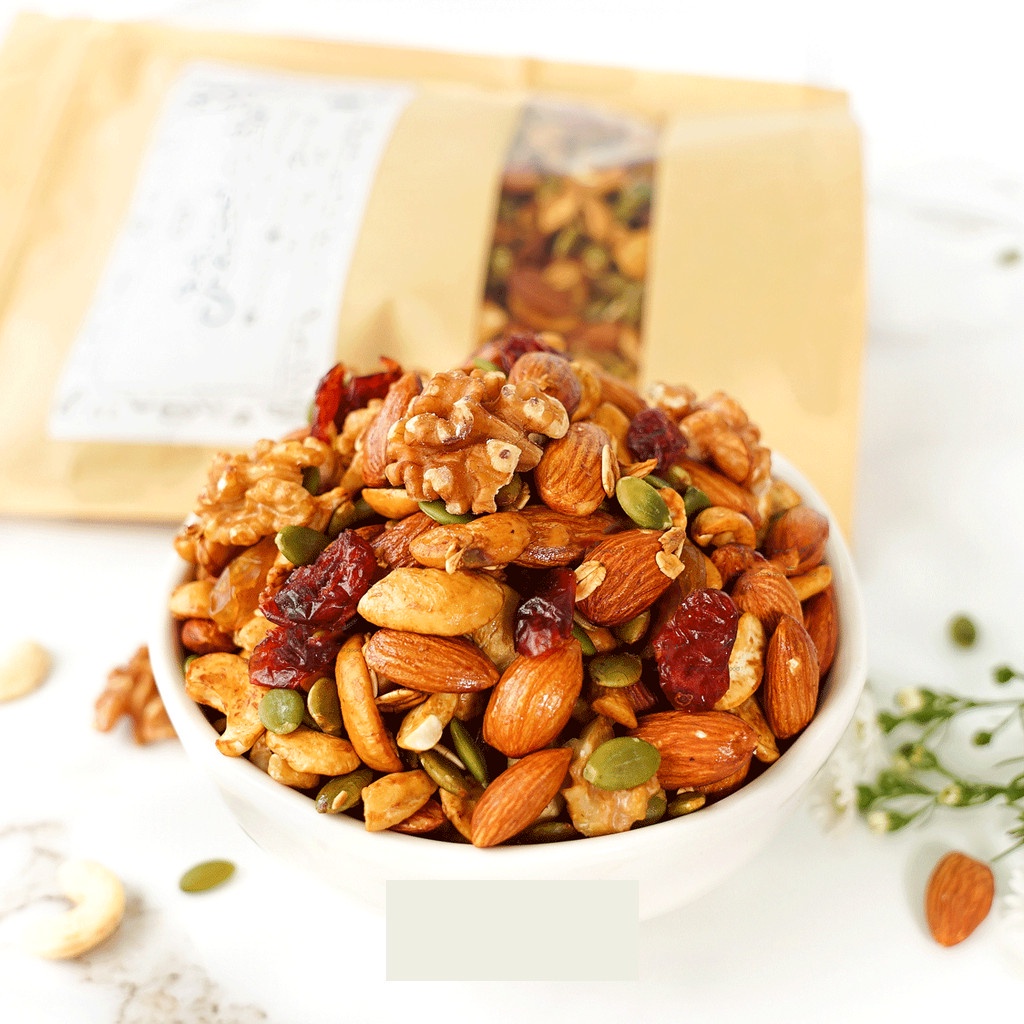 Combo Granola 500g Mix 3 Vị Vani, Matcha, Chocolate NHALAMFOOD Thơm Ngon Thêm Óc Chó, Macca, Hạnh Nhân, Hạt Điều