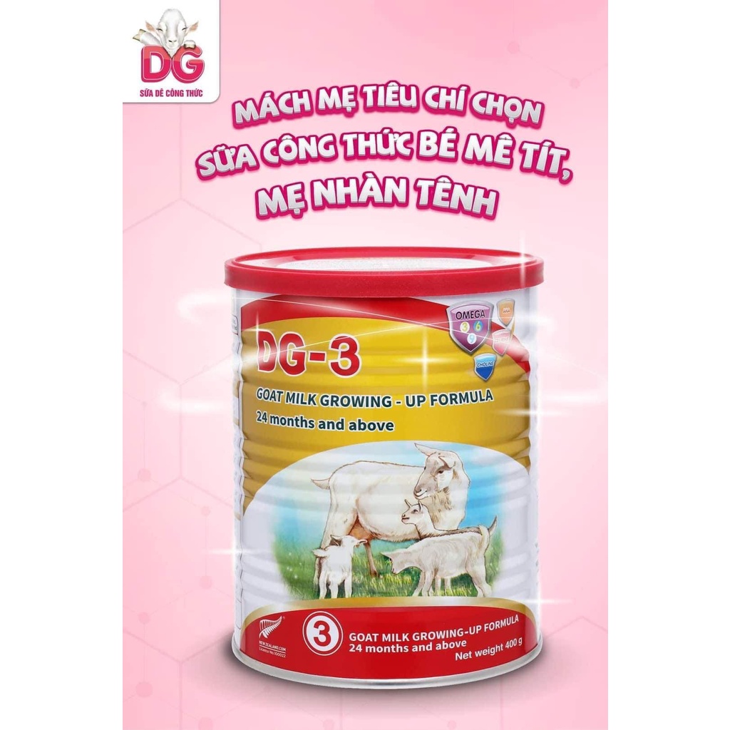 Sữa dê DG1, DG2, DG3 hộp 400g