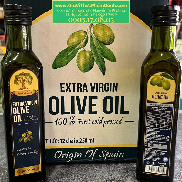 Dầu Olive ép lạnh nguyên chất Tường An (Chai 250ml)