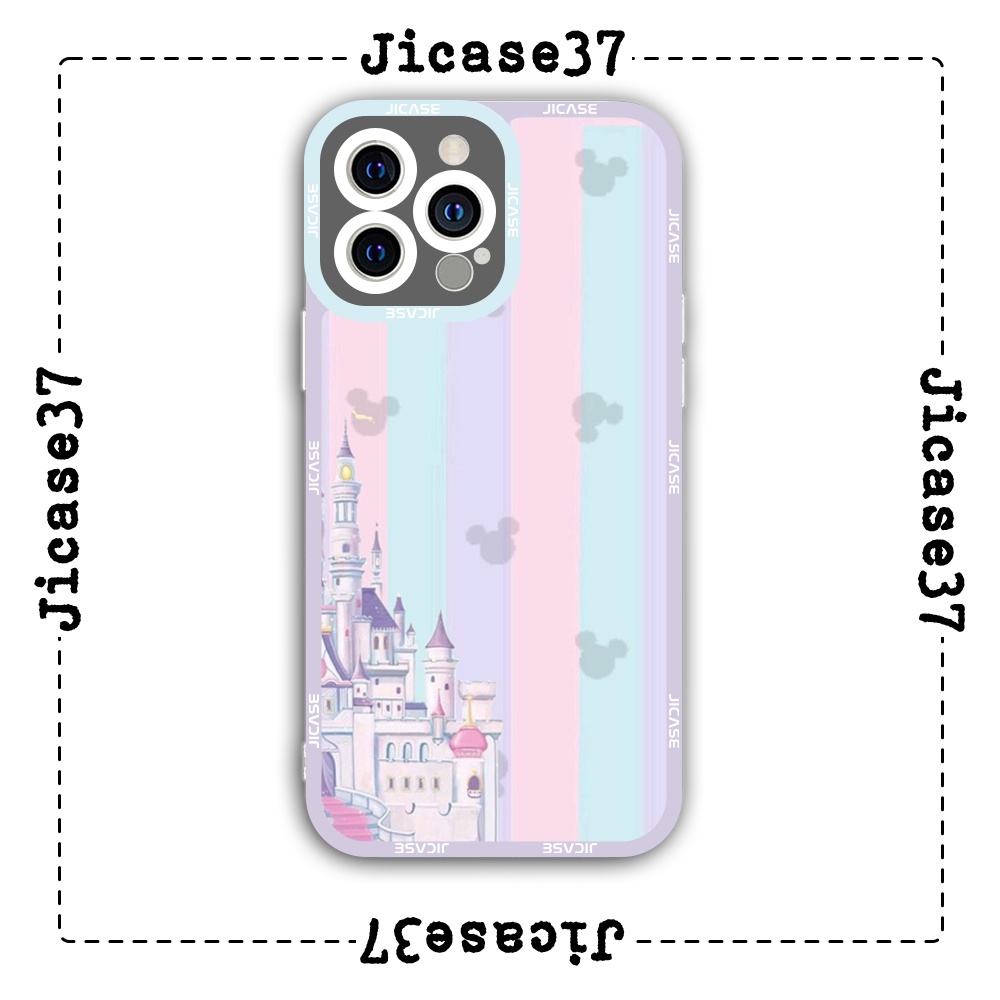 Ốp lưng iphone cạnh vuông Jicase lâu đài 6plus/6s/6splus/7/7plus/8/8plus/x/xs/11/12/pro/max/plus/promax