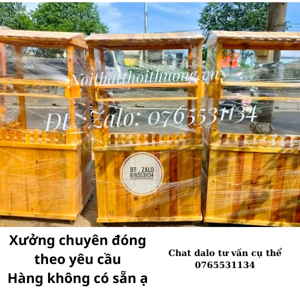 Xe Gỗ Bán Trà Sữa Giá Rẻ Tại Xưởng