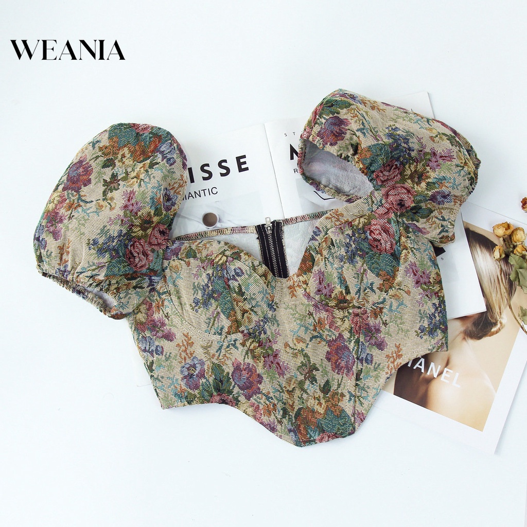 Áo Croptop Ngắn Tay Kiểu Cổ Điển Thời Trang Sành Điệu Cho Nữ