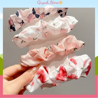 Dây buộc tóc hoa nhiều màu,dây cột tóc, cột tóc nữ Hàn Quốc đơn giản dễ thương, Quynh.Store - CT0005