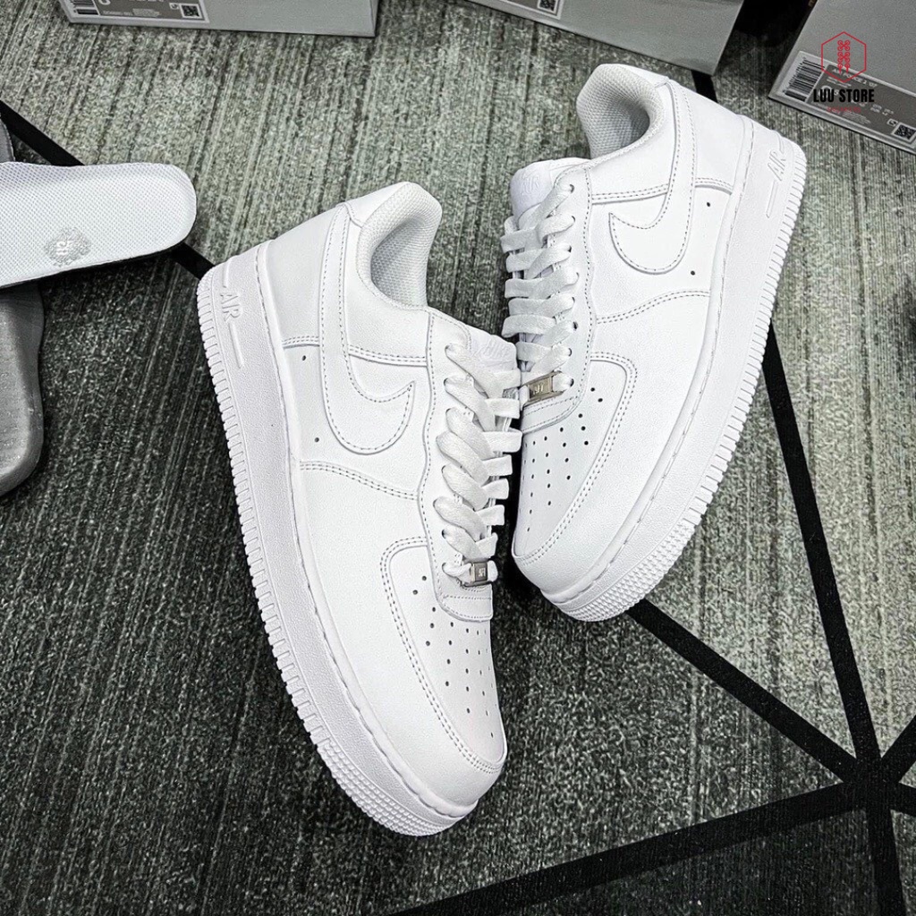 Giày Sneaker AF1 Trắng hàng cao cấp nhập khẩu- Giày thể thao Luu Store êm ái dễ phối đồ - A11