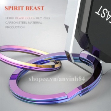 Vòng Treo Chìa Khoá Sprit Beast Thép Không Gỉ, Xâu Chùm Chìa Khóa, Vòng Chùm Khóa Xi Titan ảnh thật Sp