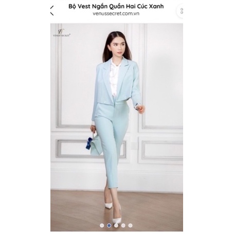 Thanh lí bộ vest xanh lam size L hãng Venus' Secret Ngọc Trinh