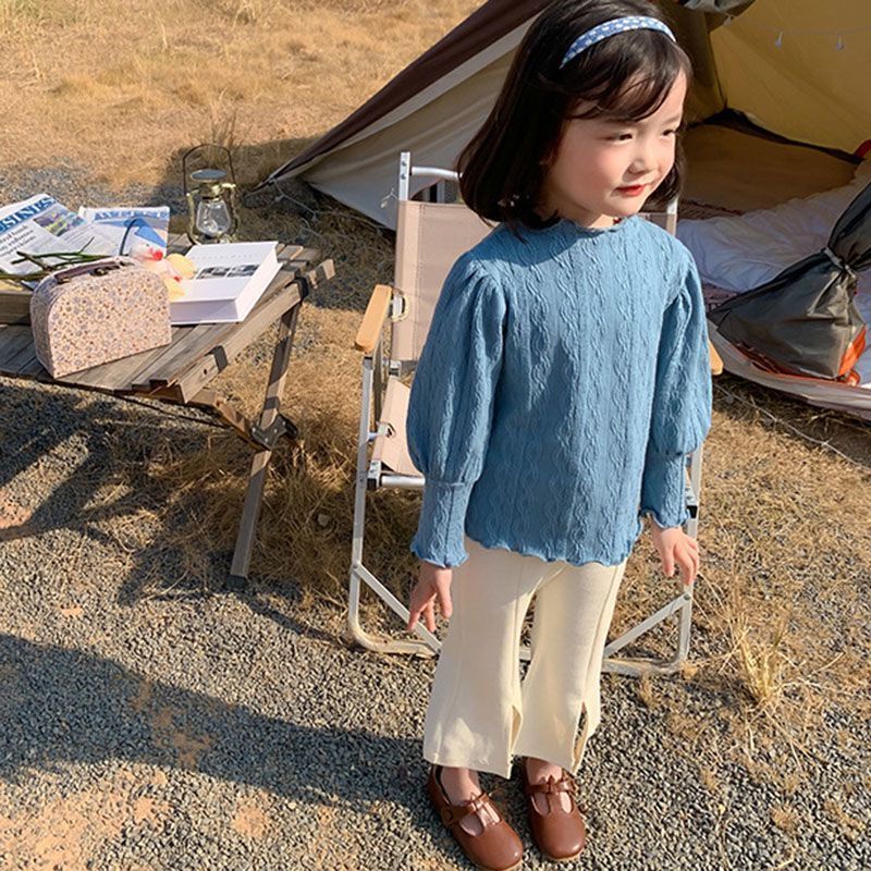 Áo Tay Phồng Dài Phong Cách Phương Tây Thời Trang Xuân Thu Mới Cho Bé Gái