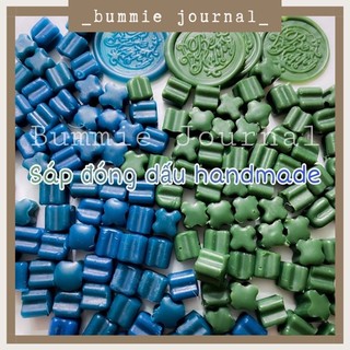SET 30 viên sáp đóng dấu niêm phong sao 4 cánh handmade màu sắc vintage