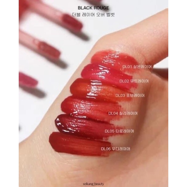 Son Kem Black Rouge Double Layer Over Velvet bóng mịn