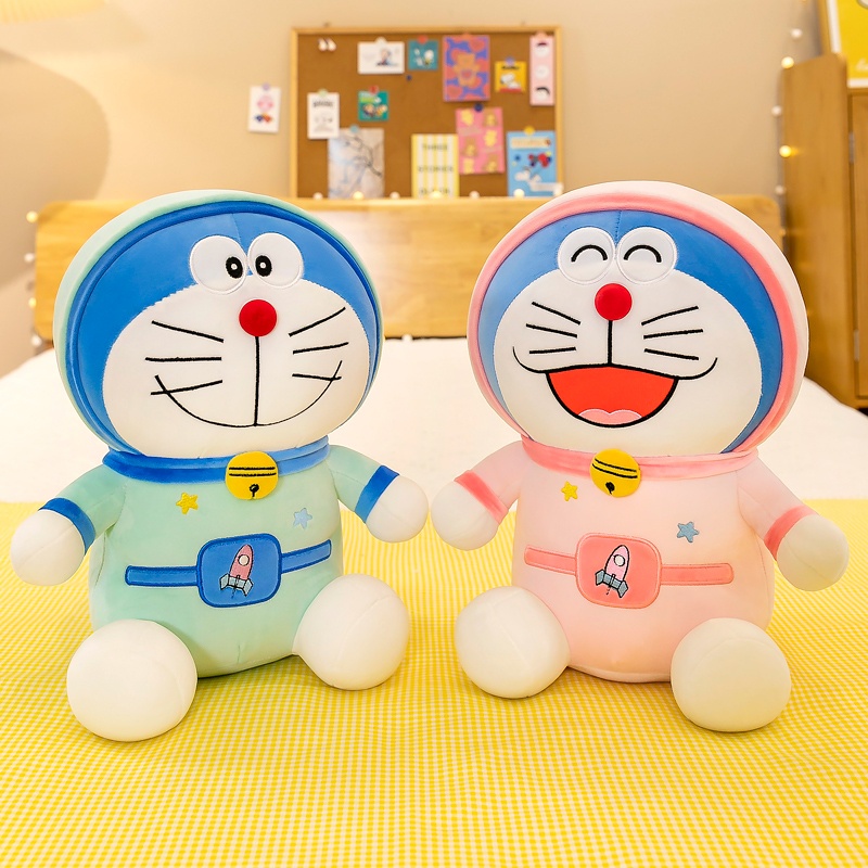 Gấu bông Doreamon phi hành gia, gấu bông dễ thương kích thước 30 50 và 75cm, chất liệu miniso bông trắng tin khiết