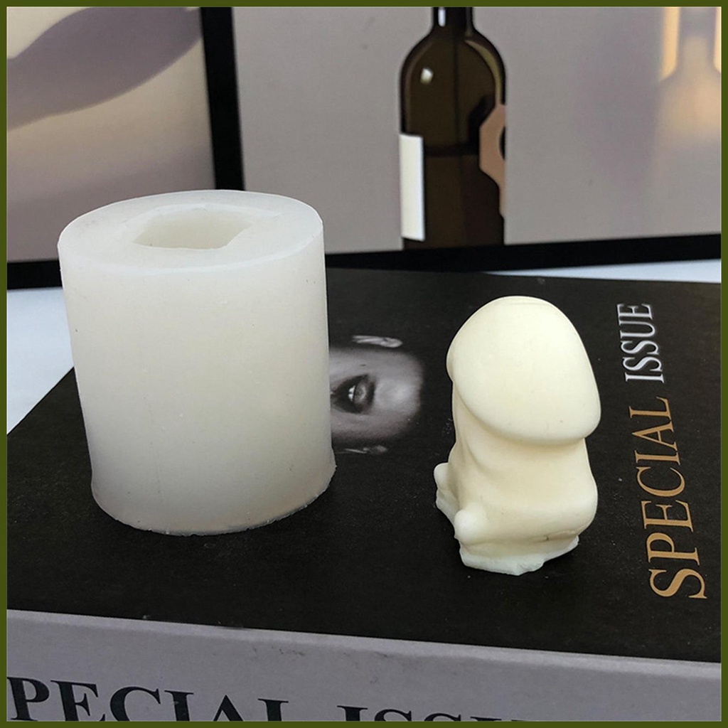 Khuôn Silicone Tạo Hình Làm Bánh Kẹo / Xà Phòng Hình Quả Dick 3D Sáng Tạo