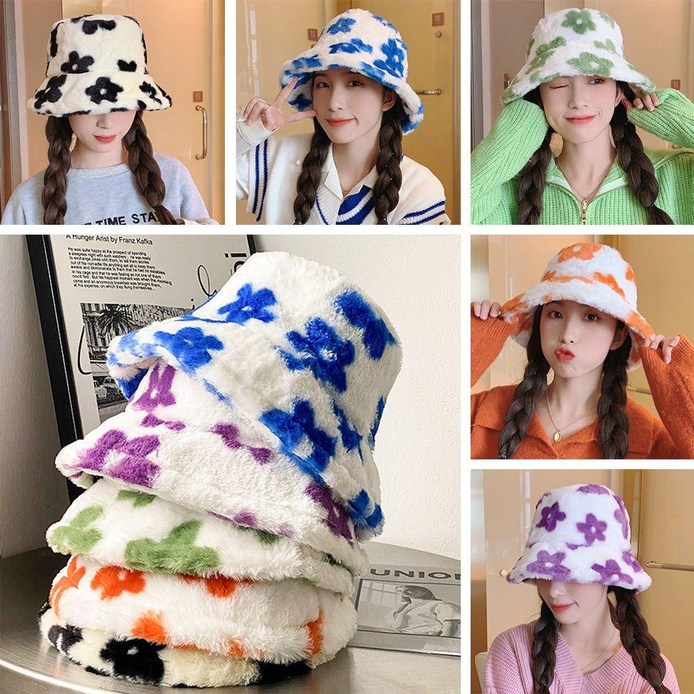 Mũ Bucket Chống Nắng Thời Trang Mùa Đông Phong Cách Vintage Cho Nữ