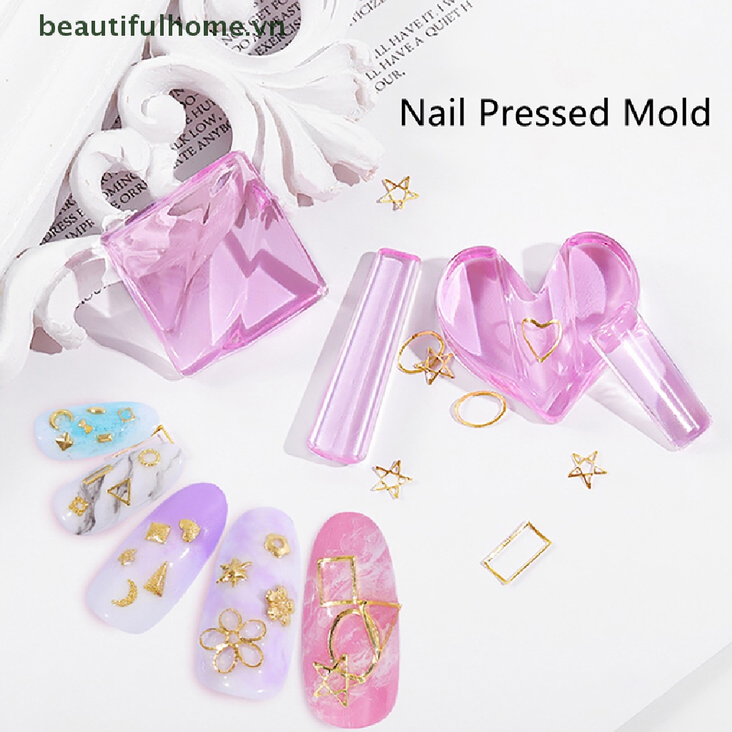 1 Bộ Khuôn Làm Móng Dạng Nén Tạo Hình Vòng Cung Trang Trí Nghệ Thuật