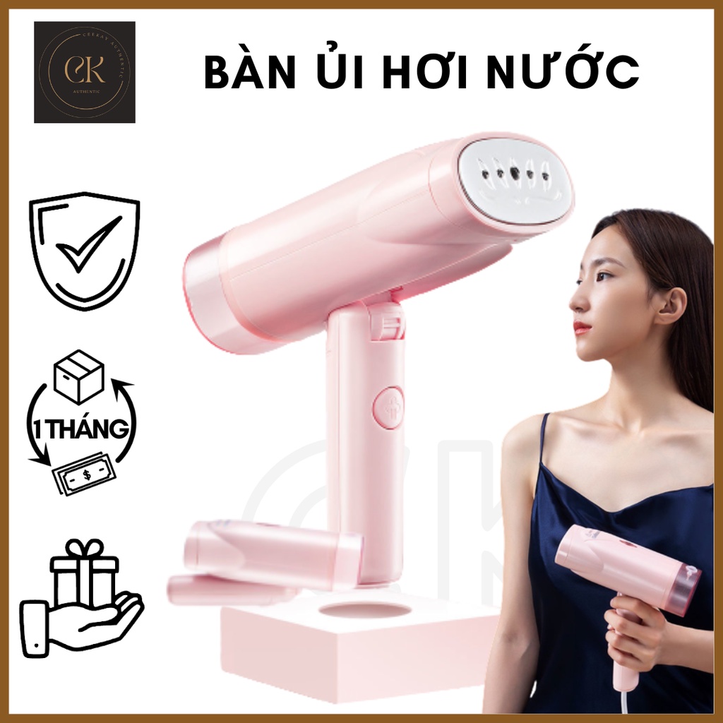 Bàn Là Hơi Nước Cầm Tay CK có đèn chống cháy Cao Cấp, Bàn Ủi Hơi Nước, Máy Là Hơi Nước Mini Gấp Gọn, Bàn Là Du Lịch Đi C
