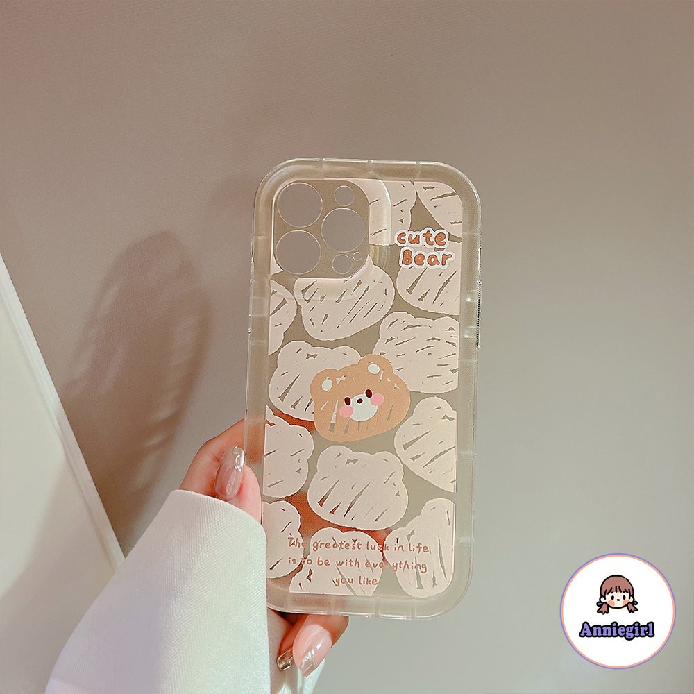Ốp Điện Thoại TPU Mềm Nhám Chống Sốc Hình Gấu Nâu Kiểu Hàn Quốc Cho IPhone 14 13 12 11 Pro Max 14 Pro Max