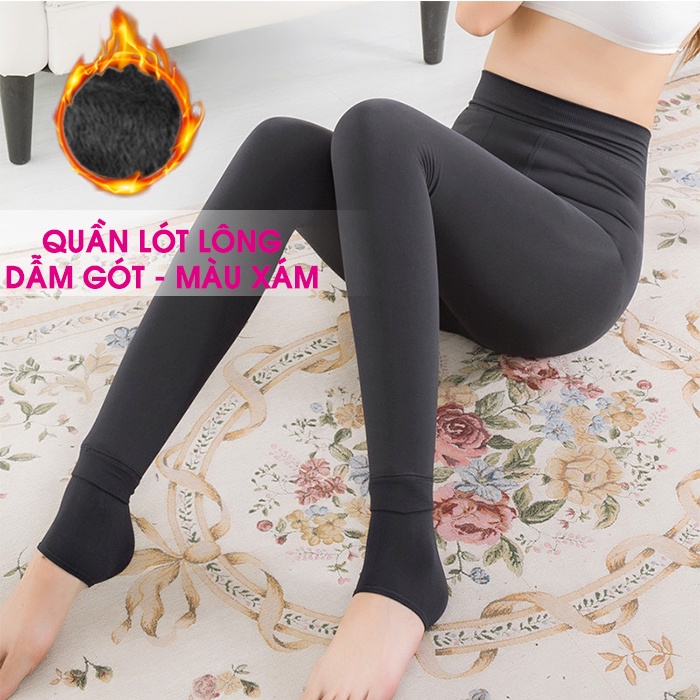 Quần giữ nhiệt nữ, lót lông mềm mịn chịu lạnh tốt co giãn 4 chiều freesize dưới 55kg