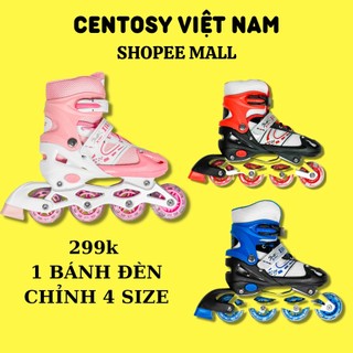[COMBO SIÊU RẺ] 2 Đôi Giày Trượt Patin Trẻ Em Bánh Phát Sáng CENTOSY Bear - In Hình Dễ Thương, Màu Sắc Bắt Mắt