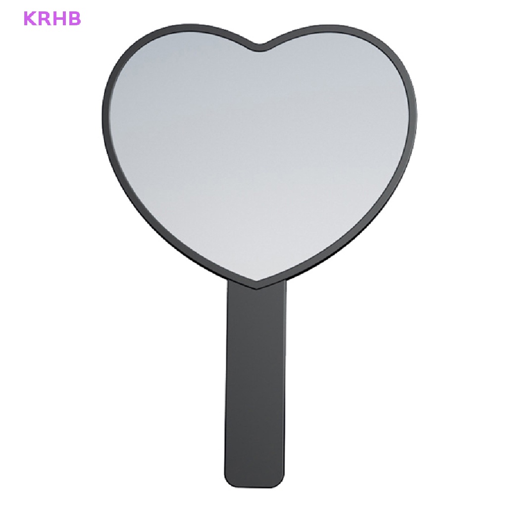 1 Gương Trang Điểm Cầm Tay Hình Trái Tim KRHB Kèm Tay Cầm Mới
