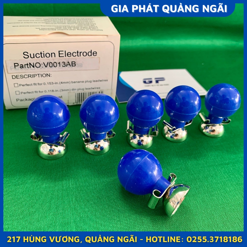 BO CHUÔNG ĐIỆN TIM  CHO MÁY ECG BỘ 6 CÁI DÙNG NHIỀU LẦN