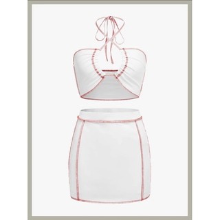 [ORDER SHEIN] Set Váy Dây Buộc Cổ