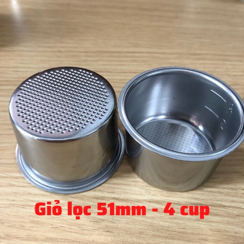 Giỏ lọc 51mm/ Chén lọc 51mm cho tay pha máy cà phê - linh kiện máy cà phê