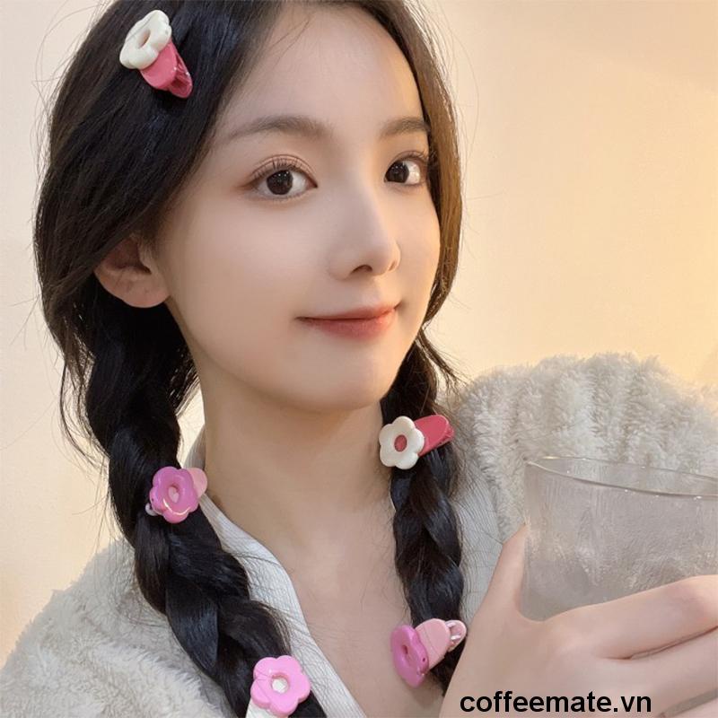 【coffeemate】⚡Kẹp Tóc Hình Hoa Màu Macaron Xinh Xắn Thời Trang 2023