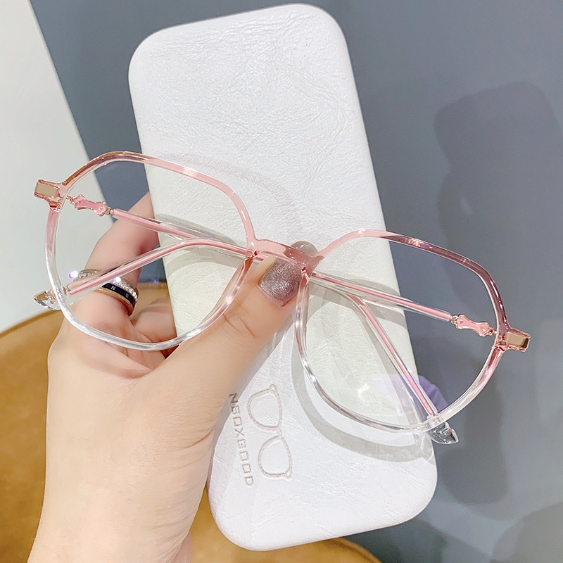 Mắt Kính Đa Giác Trong Suốt Phong Cách Hàn Quốc Mới
