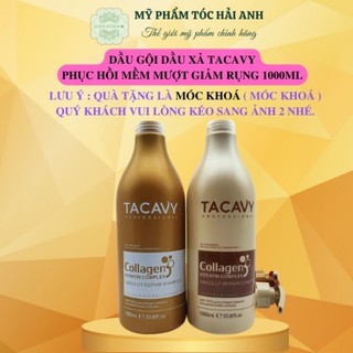 Dầu Gội Dầu Xả TACAVY 1000ML Giảm Rụng Tóc Kích Mọc Tóc Phục Hồi Hư Tổn