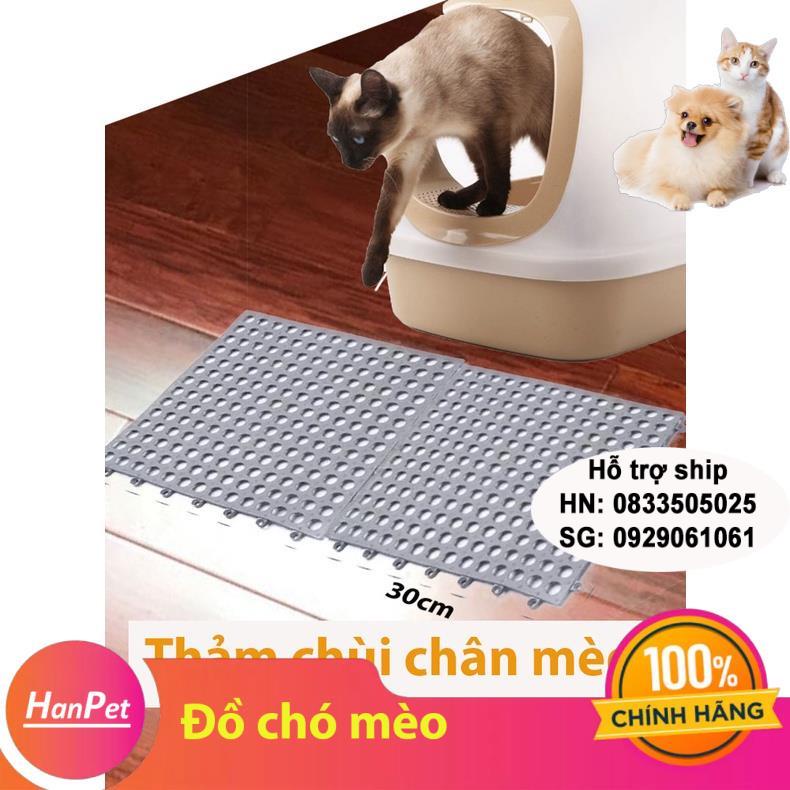 New-Thảm chùi chân mèo - Thảm nhựa lót sàn chó chống lọt chân