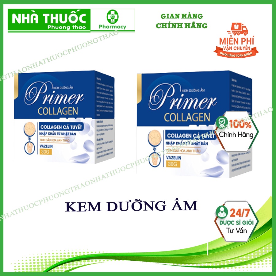 Mua 3lo tặng 1lo) Kem dưỡng ẩm Primer Collagen  mềm da