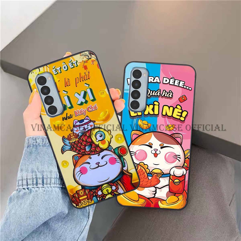 Ốp Oppo Reno4 /  Reno4 Pro / Reno 4 In hình Mèo thần tài tết