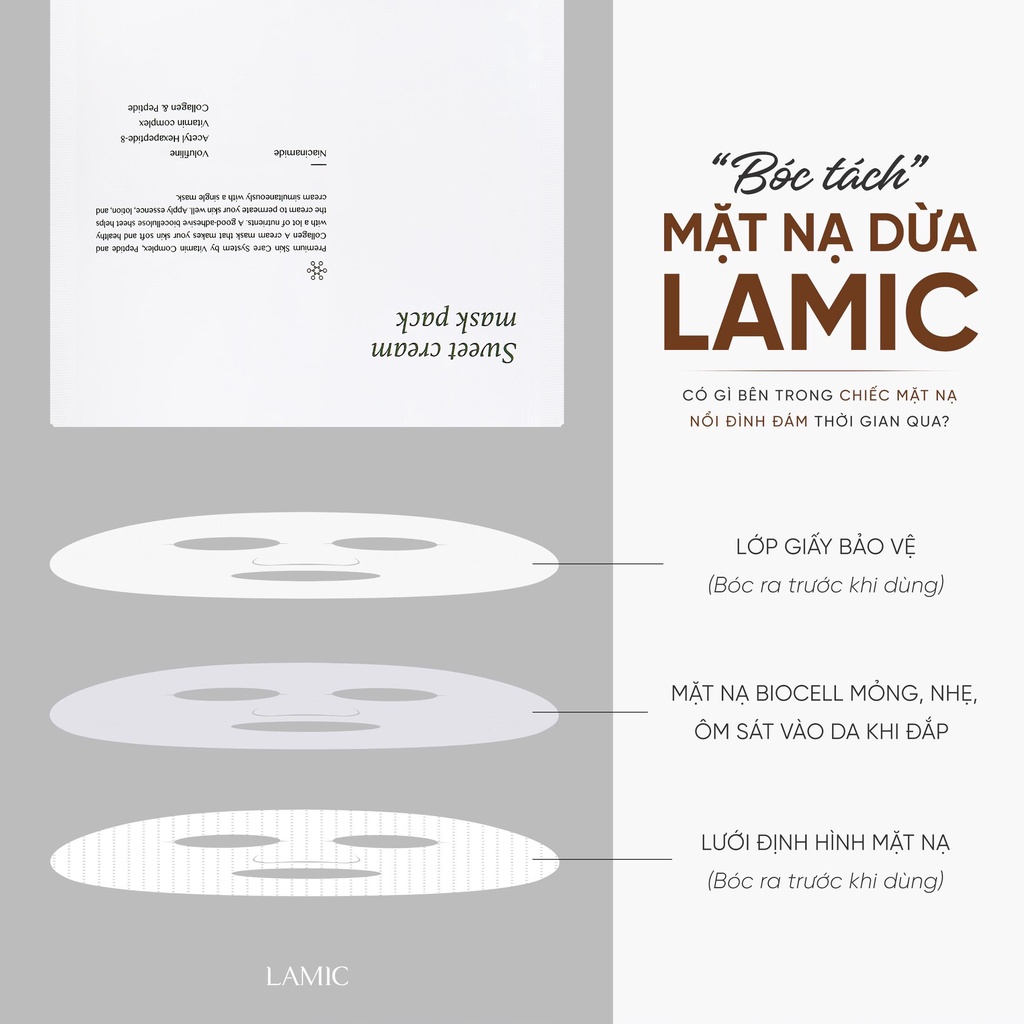 Mặt Nạ Dừa Dưỡng Da LAMIC