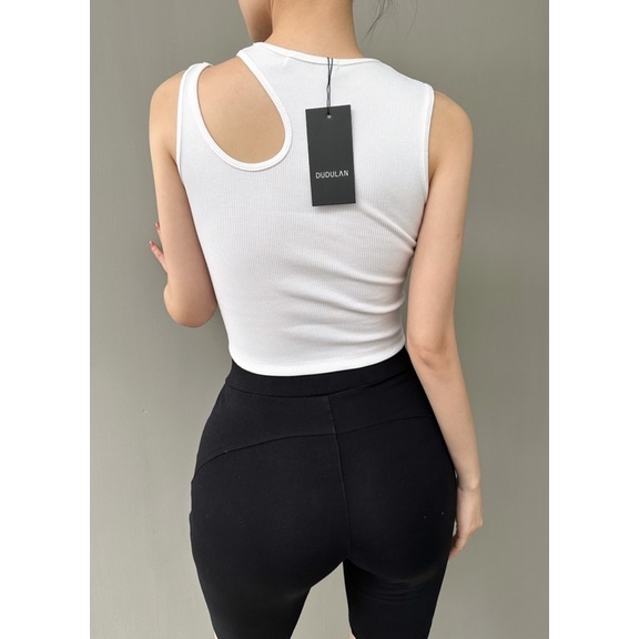 Áo ba lỗ croptop khoét vai ANNAKIKI chất thun gân - A33