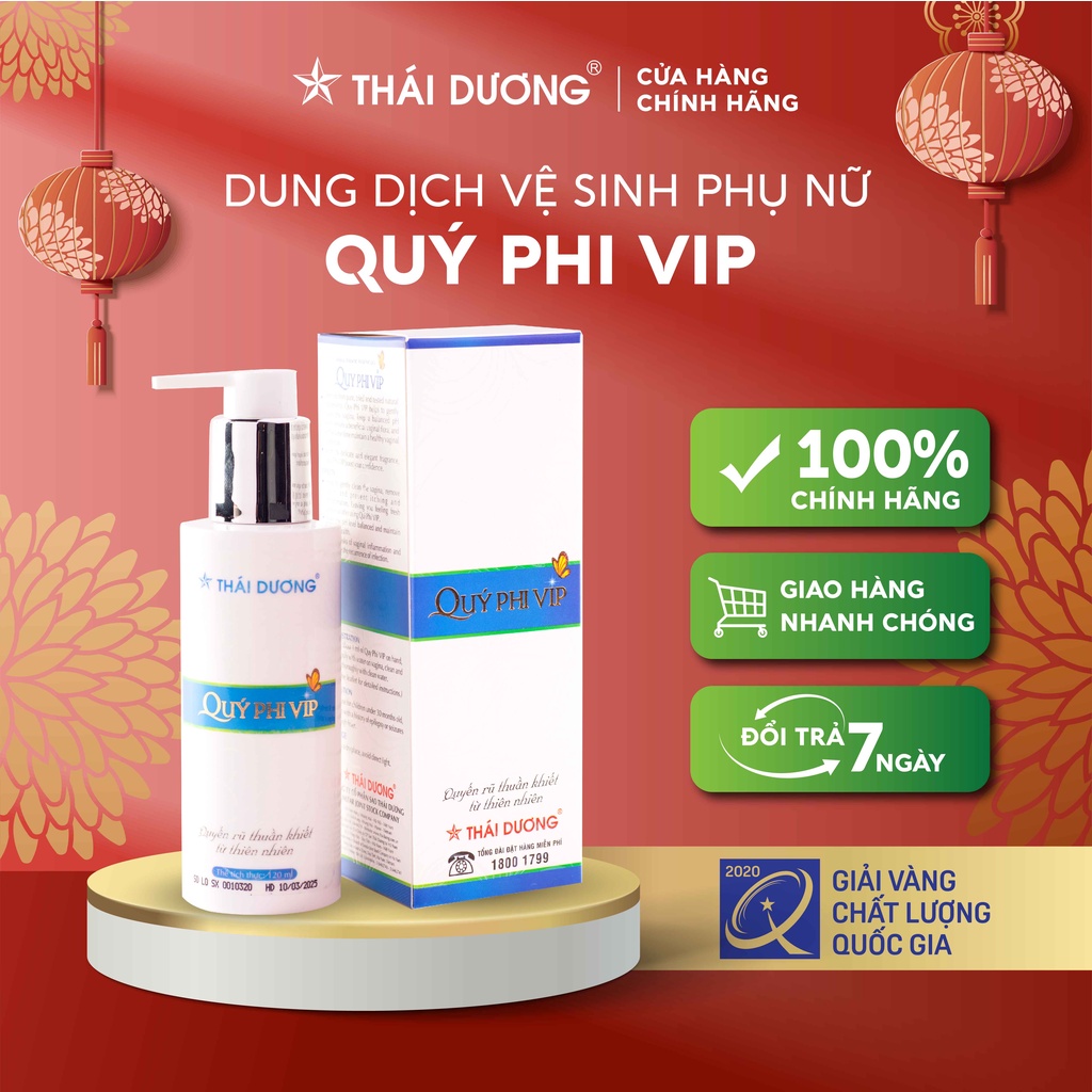 Dung dịch vệ sinh phụ nữ Quý Phi Vip Sao Thái Dương 120ml - Sao Thái Dương