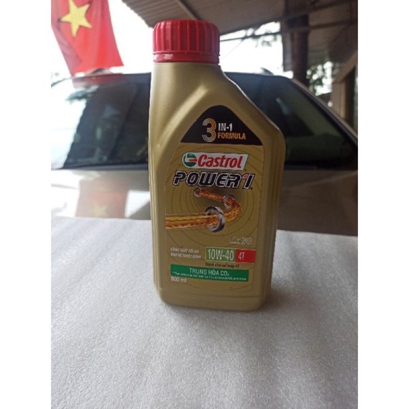 Dầu nhớt Castrol power 1 trung hòa co2 xe số 0,8lit