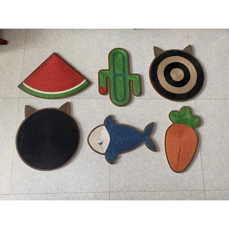 Bàn cào móng dây thừng cho mèo,bàn cào gỗ dây thừng siêu dễ thương