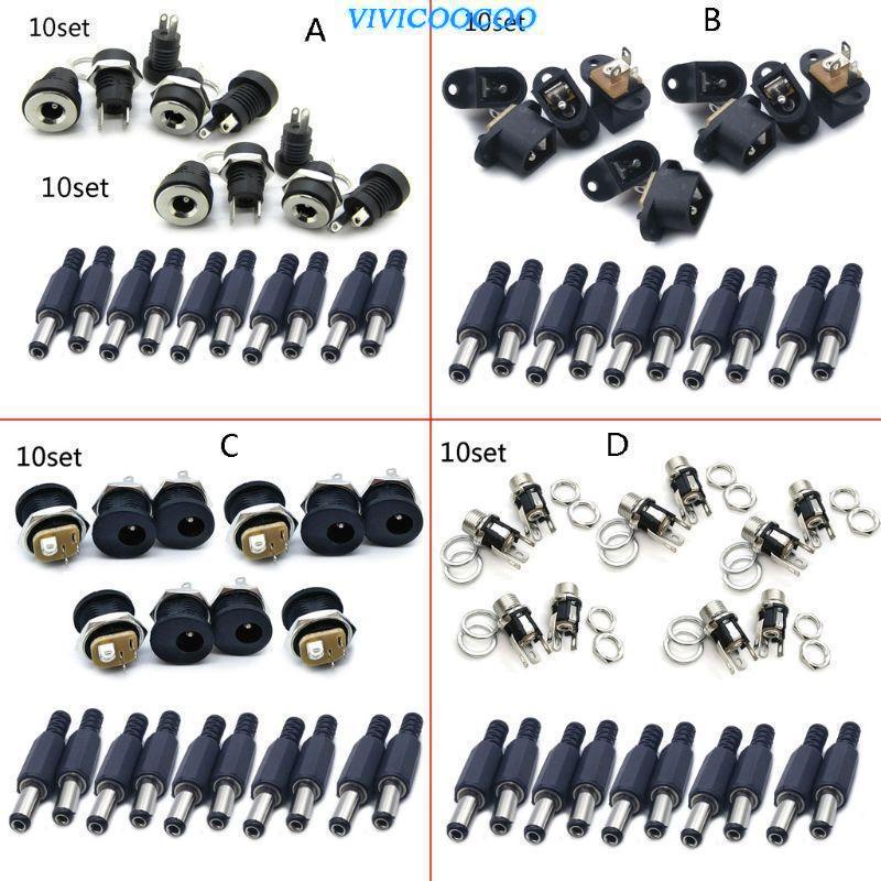 Set 10 Cặp Dây Cáp Nối Phích Cắm DC 5.5x2.1mm Chuyên Dụng