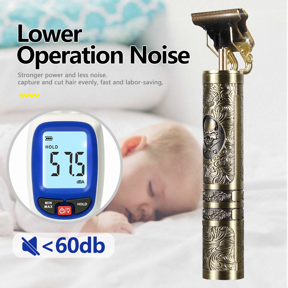 Máy cạo râu Cắt Tóc Chuyên Nghiệp Không Dây T9 0MM Cho Nam