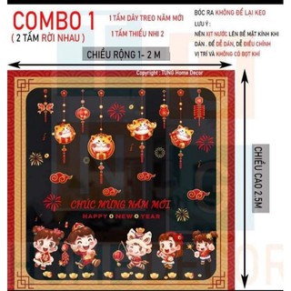 Decal tết 2023 - dán tường dán kính nhìn 2 mặt