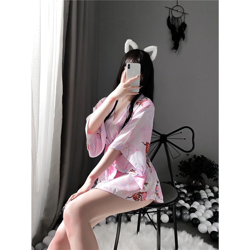 Bộ cosplay kimono phong cách Nhật Bản sexy quyến rũ cao cấp gợi cảm, che tên sản phẩm | BigBuy360 - bigbuy360.vn