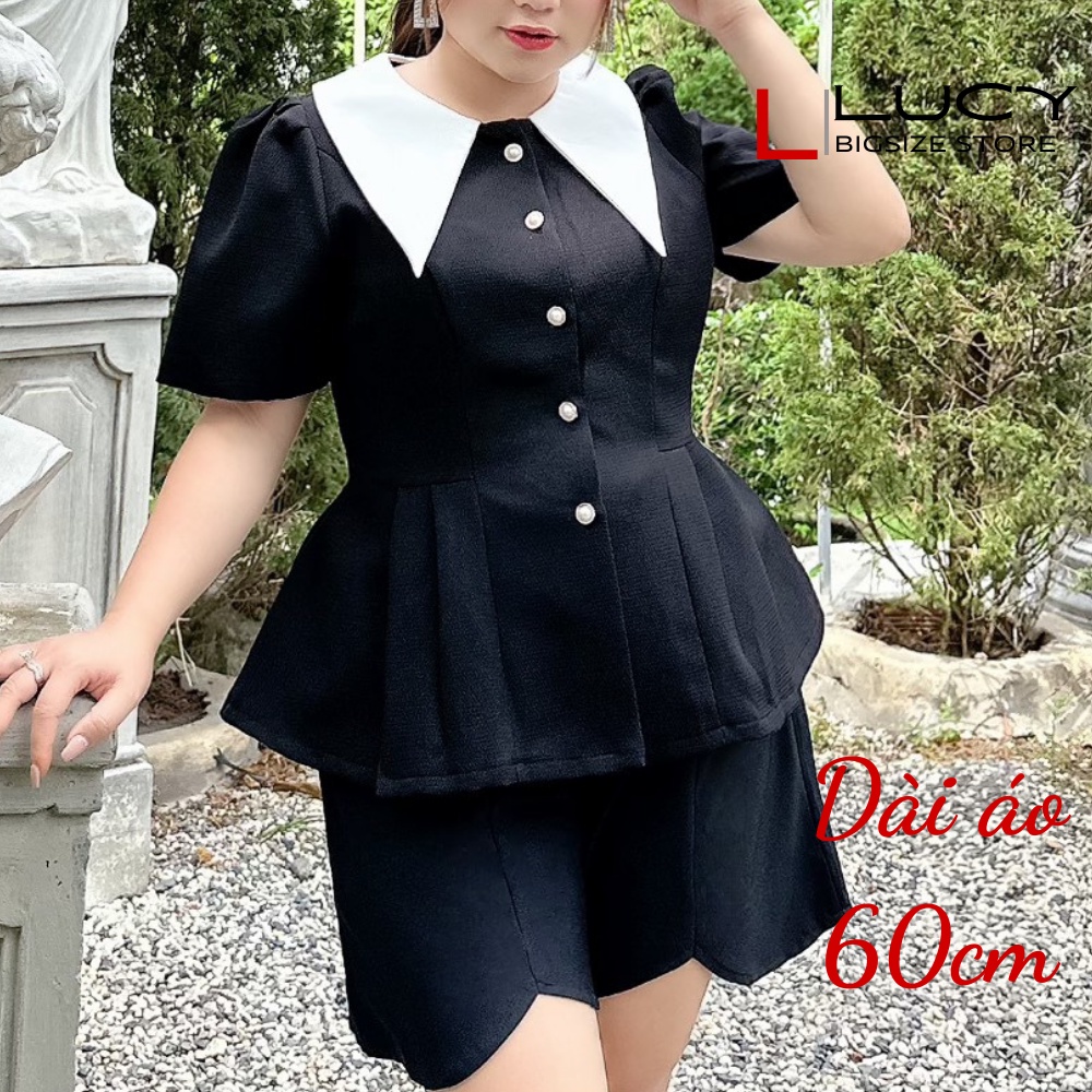 Áo bigsize nữ kiểu cổ nhọn dự tiệc đi chơi LUCY 50 - 90 kg